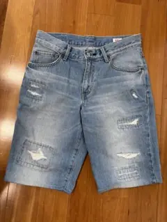エドウィン　ダメージデニムハーフパンツ　28サイズ