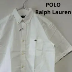 美品 90s POLO Ralph Lauren 半袖BDシャツ ホワイト