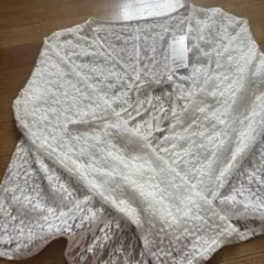 GU オフホワイトレースカーディガン 3XL