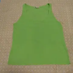 【美品】ZARA ライムグリーン タンクトップ M