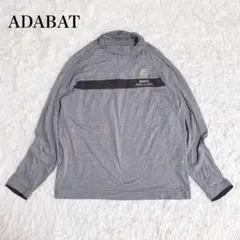 アダバット 長袖Tシャツ ハイネック ロゴ 大きいサイズ ビッグサイズ 洗える