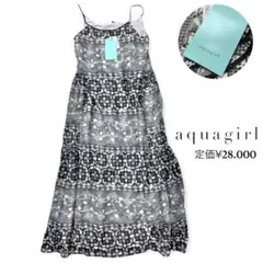 【タグ付き】aquagirl アクアガール ロングワンピース L800