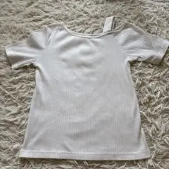 GU ホワイト Tシャツ 片方肩出し