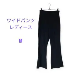 ワイドパンツ レディース M コーデュロイ ブラック 黒