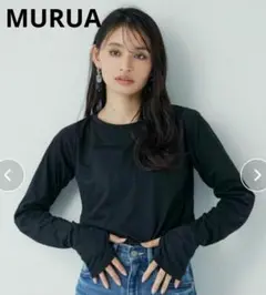 ◆新品同様◆MURUAムルーア サムホールトップス