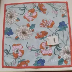 FURLA 花柄ハンカチ