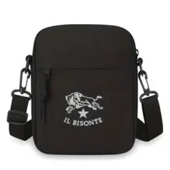 IL BISONTE ブラックショルダーバッグ