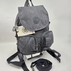 タグ付き未使用 Kipling 2way デニムリュック ショルダーバッグ