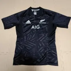 adidas × ALL BLACKS　オールブラックス 半袖 ラガーシャツ