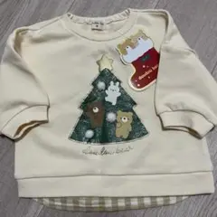 新品未使用　バースデイくま　クリスマスツリー トレーナー 80cm