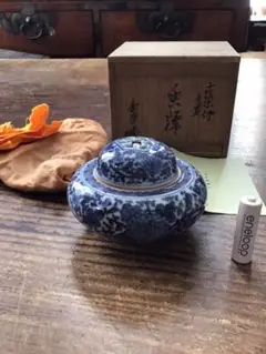 嶋田寿楽 造 九谷 色絵 染付 花瓶 花入 共箱 嶋田寿楽 造 九谷 色絵 染付 花瓶 花入 共箱 - メルカリ