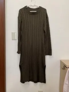 緑系ニットワンピース