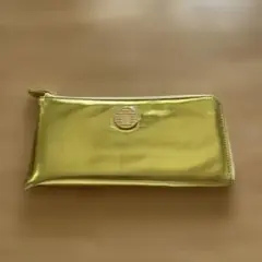 ジッパー付き長財布　メタリックゴールド　長財布　金運上昇 緣起物　開運