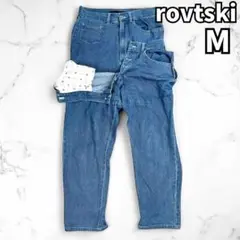 バックBIGポケットデニムサルエルパンツ　rovtski　ロフトスキー バックBIGポケットデニムサルエルパンツ rovtski ロフトスキー