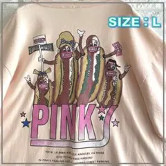 LA FAST FOOD　ピンクス・ホットドッグズ　Tシャツ　L 4060