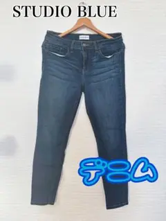STUDIO BLUE スキニージーンズ ダークブルー