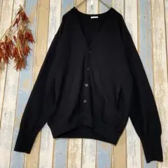 【GU】メンズ　カーディガン 黒　羽織り　Vネック 制服　オフィス