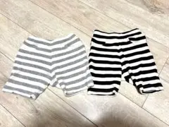 ストライプ 半ズボン 2枚セット 100cm