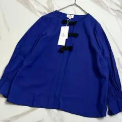 タグ付き未使用級✨ LANVIN ランバン 長袖シャツ レディース ブルー系