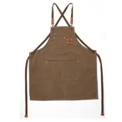 ブラウンエプロンカフェ レディース ワーク DIY メンズ キャンバス