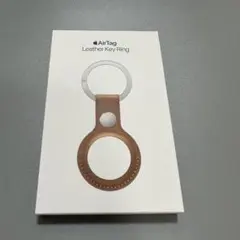 【新品・未開封品】Apple純正 AirTagレザーキーリング サドルブラウン色