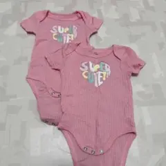 双子 ピンク ロンパース 2枚セット