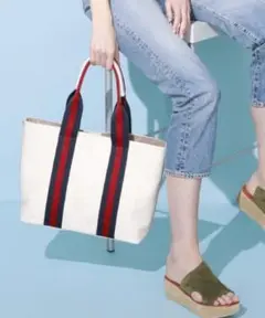 美品♡TOPKAPI TREASURE トプカピ ストライプハンドルトートバッグ