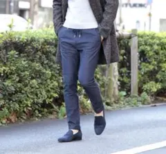 美品　ソリード テーパード　パンツ スラックス イージーパンツ　ニット　編み込み