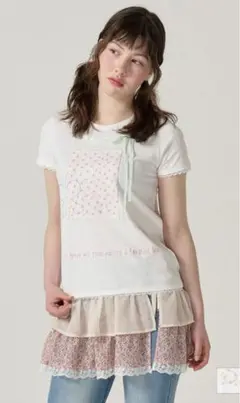 ガーリー 半袖コラージュTシャツ TINA：JOJUN
