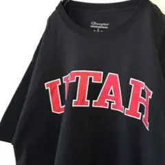 チャンピオン Champion UTAH Tシャツ L ブラック 黒 古着