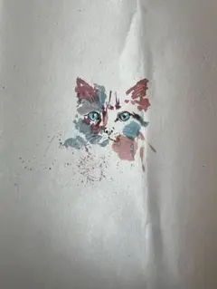 水彩画 猫の顔 アートnan-253