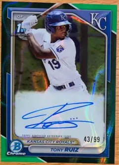 TONY RUIZ TOPPS BOWMAN CHROME AUTO RC 99