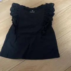 H&M ブラック ノースリーブ　トップス　105
