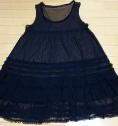 ピンクハウス ドットチュールレースタブリエ 黒