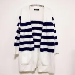 ジャスグリッティー ロングカーディガン ボーダー