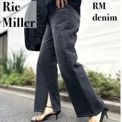 美品✨ Rie Miller RM denim スリットフレアハイウエストデニム