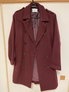 【美品】STUDIOUS ダブルブレストコート（ウエストベルト付）メンズMサイズ