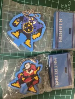 ロックマン2 ボスキャラクター　ラバーストラップ　エアーマン　メタルマン