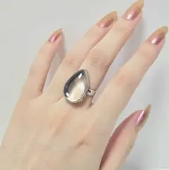 水晶 シルバー リング