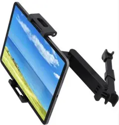 車載タブレットホルダー iPad Android 対応 ブラック 360度回転