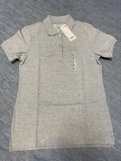 【ユニクロ】グレー 半袖 ポロシャツ M 新品未使用 タグ付き 灰色