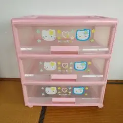 【訳あり】1998年 平成レトロ カオハナ ハローキティ 3段チェスト 収納