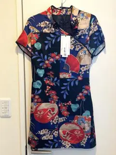 新品 ★ ZARA 和柄 チャイナ風ワンピース レア！