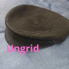 Ungrid　黒の麦わら風キャスケット☆美品