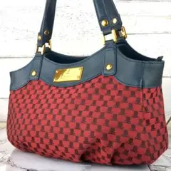 【美品】ランバン　コレクション☆ジャガード　総柄　ゴールド金具　ハンドバッグ