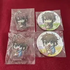 薄桜鬼　缶バッジ＆ミニアクスタセット　沖田&藤堂