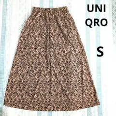 UNIQRO✨花柄フレアロングスカートS