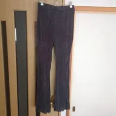 ラメパンツ　ブラックパンツ　シアーズボン