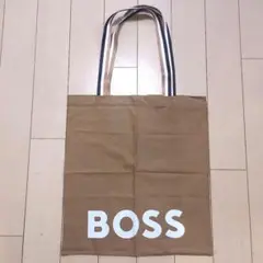 BOSS ブラウン エコバッグ ロゴ入り