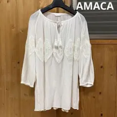 AMACA ワンピース ホワイト 38